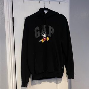GAP Black Hoodie with Mickey Mouse Graphic